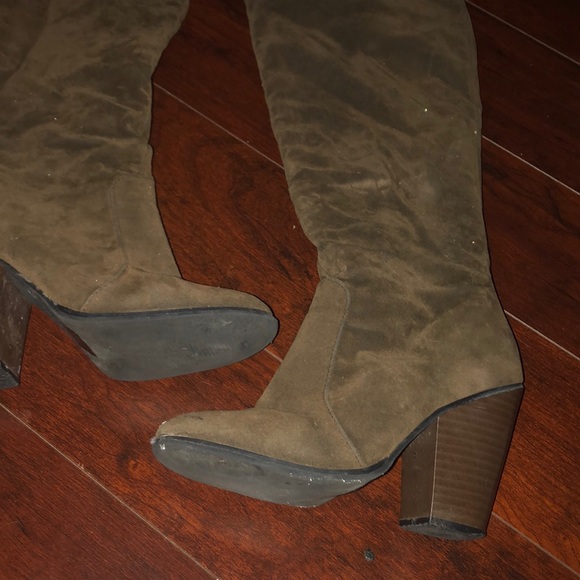Army green knee high boots - Picture 6 of 6